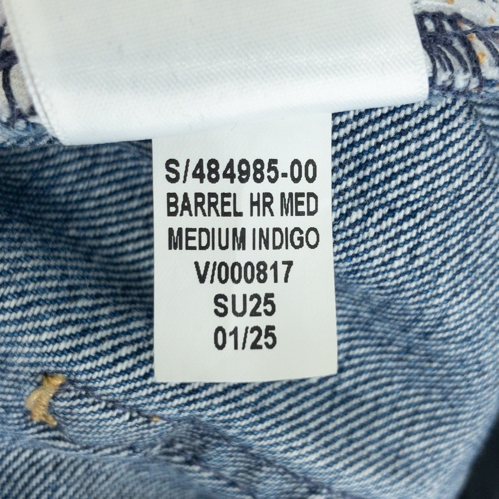 Gap Barrel High Rise Jeans Womens Size 27 4R Indigo Blue Denim Tapered Leg - Picture 14 of 16